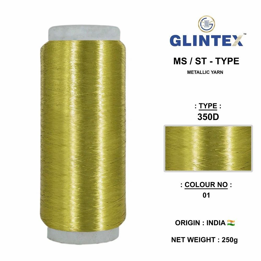 Chappat / Flat Jari and Metallic Yarn Color-1  - Chappat Yarn  - High Quality Product Image