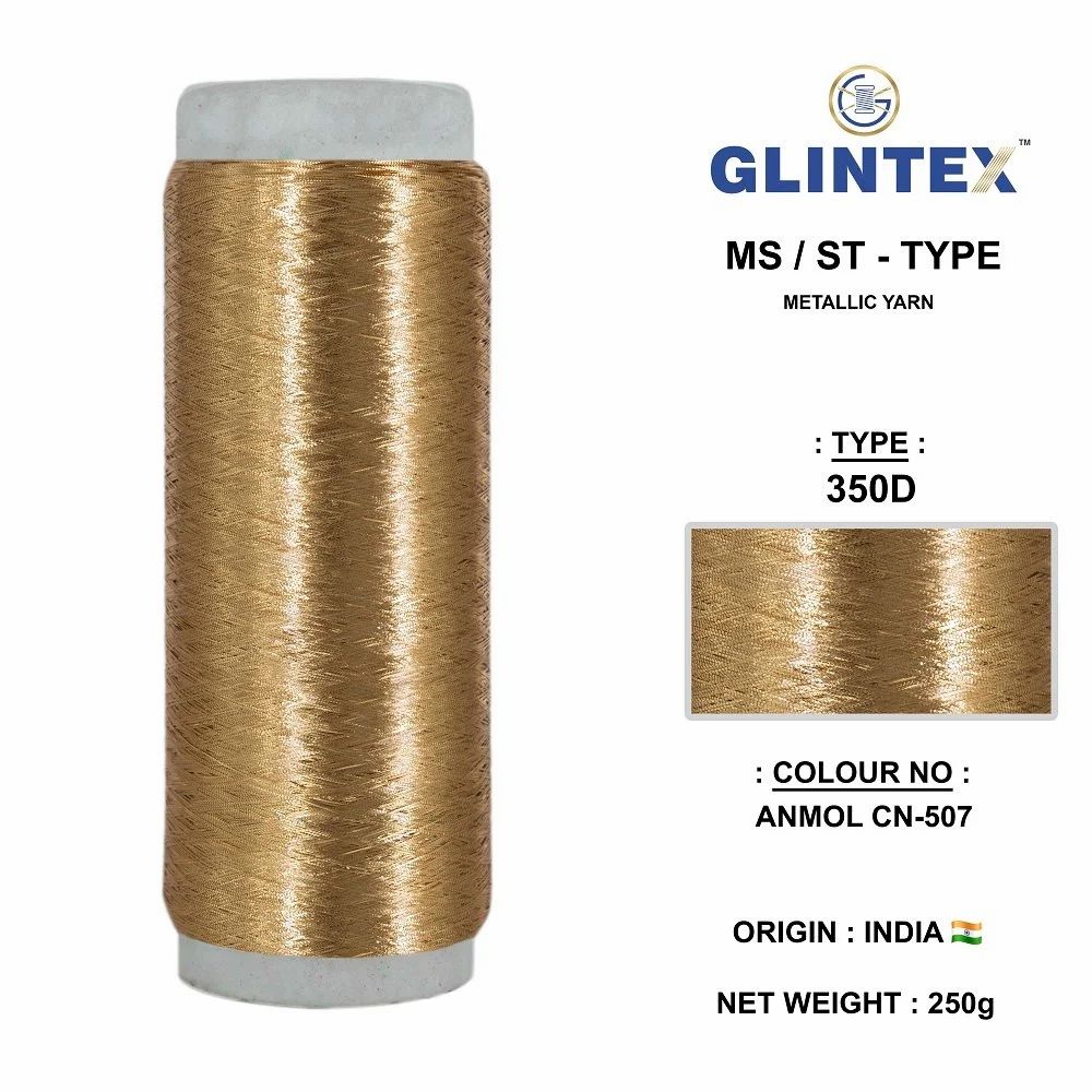 Chappat / Flat Jari and Metallic Yarn Color Anmol-507  - Chappat Yarn  - High Quality Product Image