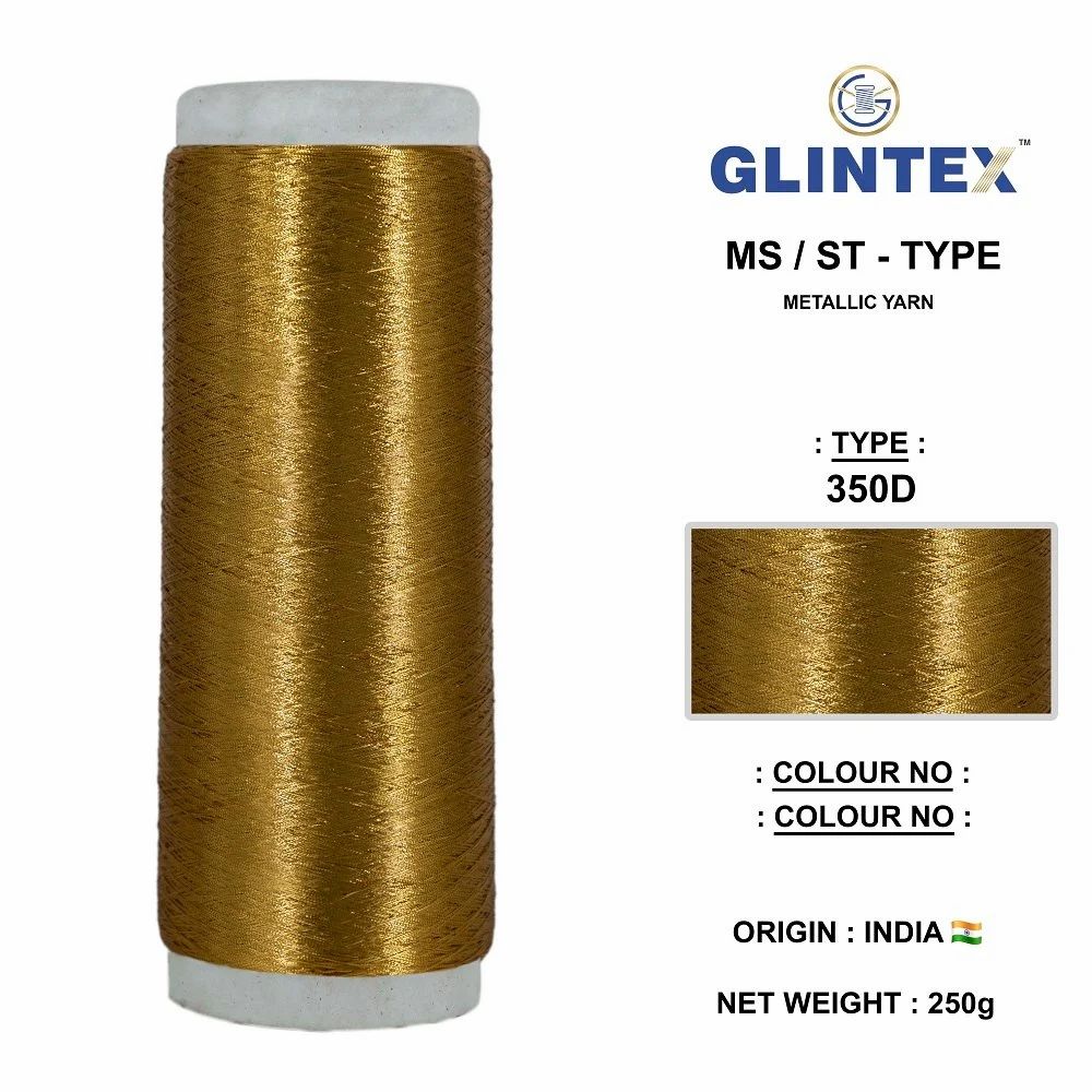 Chappat / Flat Jari and Metallic Yarn Color Antic-404  - Chappat Yarn  - High Quality Product Image