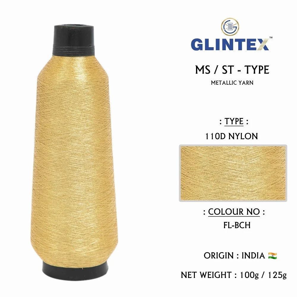 110D Nylon Jari Kasab / Metallic Yarn Color FL BCH (P 125)  - Computer Embroidery Nylon Jari and Metallic Yarn  - High Quality Product Image