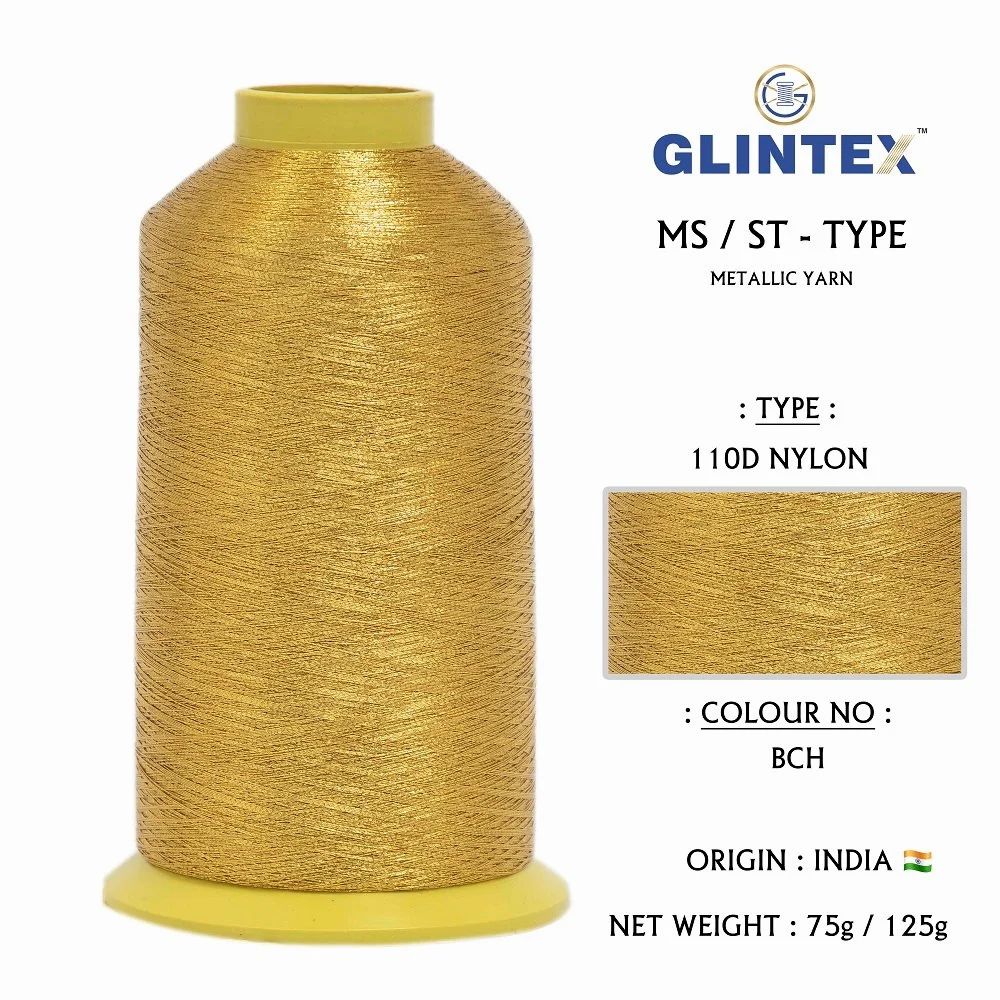 110D Nylon Jari Kasab / Metallic Yarn Color BCH (Y)  - Computer Embroidery Nylon Jari and Metallic Yarn  - High Quality Product Image