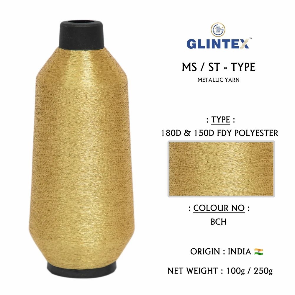 180D Polyester Metallic Yarn / Jari Kasab Color BCH  - Computer Embroidery Metallic Yarn and Jari  - High Quality Product Image
