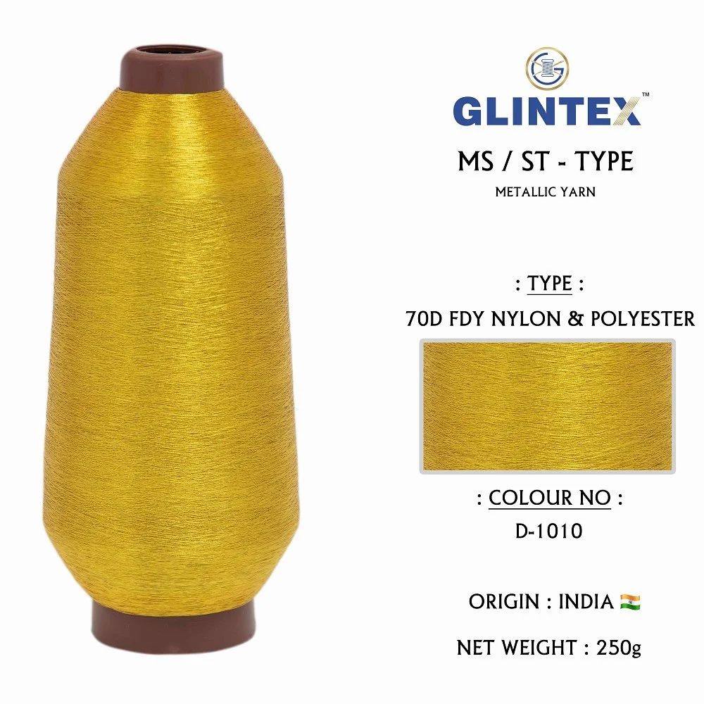 70 FDY Nylon and Polyester D-1010 Yarn  - Weaving Jari Kasab And Metallic Yarn  - High Quality Product Image