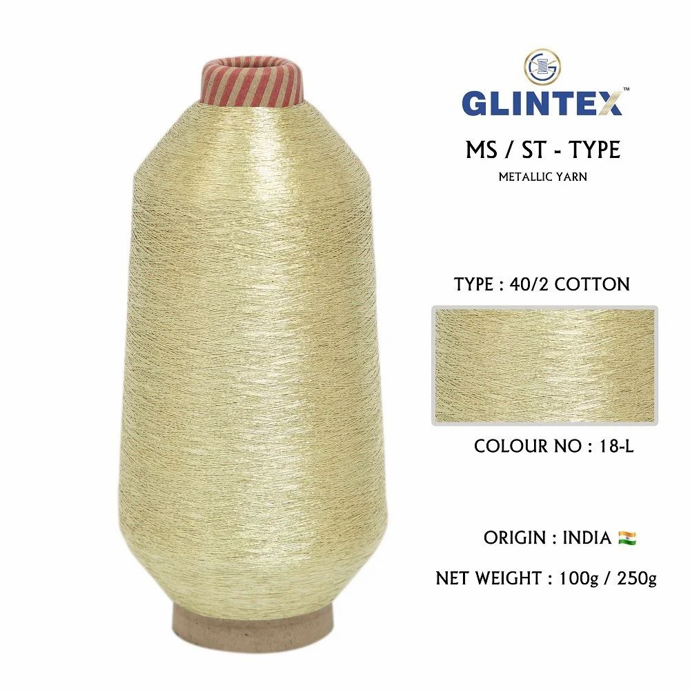 40/2 Cotton Metallic Yarn / Jari Kasab Color 18-L For Aari Embroidery Machines  - Aari Machine Embroidery Jari And Metallic Yarn  - High Quality Product Image