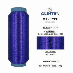 MX-Type Metallic Yarn Color Blue  - MX-Type Metallic Yarn 