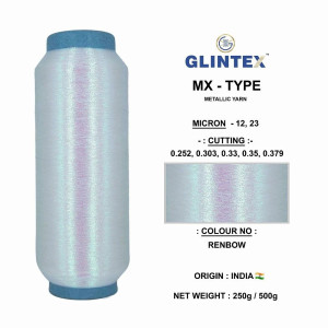 MX-Type Metallic Yarn Color Rainbow  - MX-Type Metallic Yarn 