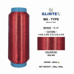 Metallic Yarn Color Red - View 2  - MX-Type Metallic Yarn 