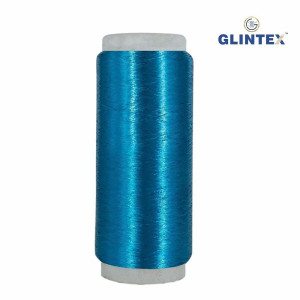 Chappat / Flat Jari and Metallic Yarn Color Firozi - View 2  - Chappat Yarn 