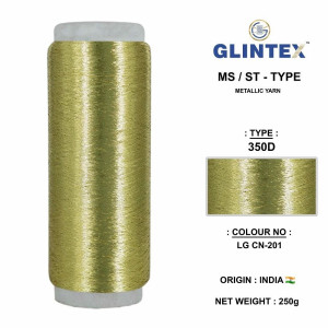 Chappat / Flat Jari and Metallic Yarn Color LG-201  - Chappat Yarn 