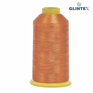 110D Nylon Jari Kasab / Metallic Yarn Color Pink Copper (Y 125) - View 2  - Computer Embroidery Nylon Jari and Metallic Yarn 