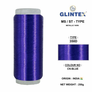 Chappat / Flat Jari and Metallic Yarn Color Blue  - Chappat Yarn 