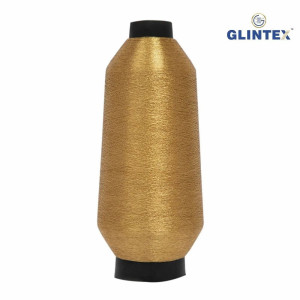 180D Polyester Metallic Yarn / Jari Kasab Color 2060 For Computer Embroidery Machines - View 2  - Computer Embroidery Polyester Jari and Metallic Yarn 