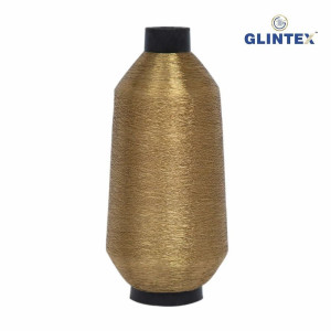 180D Polyester Metallic Yarn / Jari Kasab Color Coffee For Computer Embroidery Machines - View 2  - Computer Embroidery Polyester Jari and Metallic Yarn 