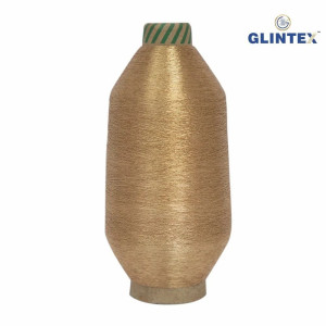 180D Polyester Metallic Yarn / Jari Kasab Color CR New Almond For Computer Embroidery Machines - View 2  - Computer Embroidery Polyester Jari and Metallic Yarn 