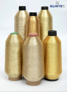 180D Polyester Metallic Yarn / Jari Kasab Color F Water For Computer Embroidery Machines - View 3  - Computer Embroidery Polyester Jari and Metallic Yarn 