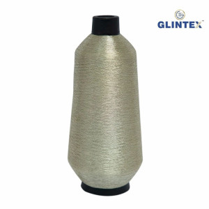 180D Polyester Metallic Yarn / Jari Kasab Color Water Gold For Computer Embroidery Machines - View 2  - Computer Embroidery Polyester Jari and Metallic Yarn 