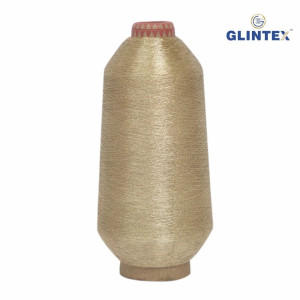 180 Poly. Yellow Yarn Zari Kasab (Y-10) - View 2  - Computer Embroidery Metallic Yarn and Jari 