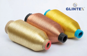 180D Polyester Metallic Yarn / Jari Kasab Color BCH - View 7  - Computer Embroidery Metallic Yarn and Jari 