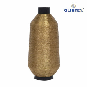 180d Polyester Metallic Yarn / Jari Kasab Color Coffee - View 2  - Computer Embroidery Metallic Yarn and Jari 