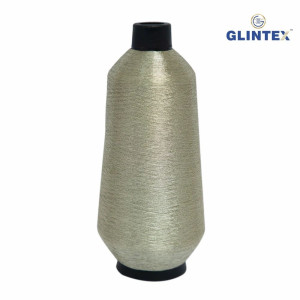 180d Polyester Metallic Yarn / Jari Kasab Color Water Gold - View 2  - Computer Embroidery Metallic Yarn and Jari 