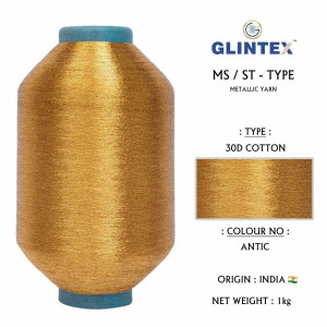30D Cotton Antic Yarn  - Weaving Jari Kasab And Metallic Yarn 