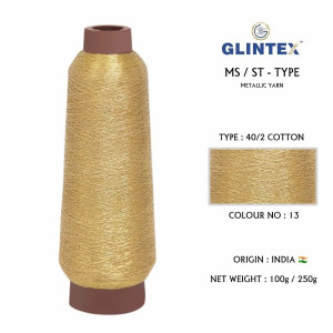 40/2 Cotton Metallic Yarn / Jari Kasab Color 13 For Aari Embroidery Machines  - Aari Machine Embroidery Jari And Metallic Yarn 