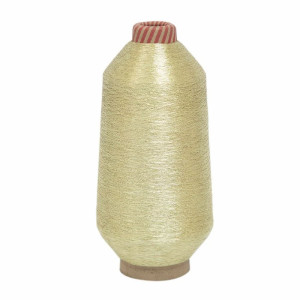 40/2 Cotton Metallic Yarn / Jari Kasab Color 18-L For Aari Embroidery Machines - View 2  - Aari Machine Embroidery Jari And Metallic Yarn 