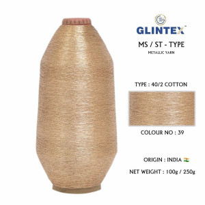 40/2 Cotton Metallic Yarn / Jari Kasab Color 39 For Aari Embroidery Machines  - Aari Machine Embroidery Jari And Metallic Yarn 