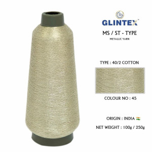 40/2 Cotton Metallic Yarn / Jari Kasab Color 45 For Aari Embroidery Machines  - Aari Machine Embroidery Jari And Metallic Yarn 