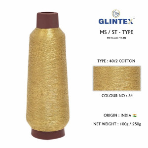 40/2 Cotton Metallic Yarn / Jari Kasab Color 54 For Aari Embroidery Machines  - Aari Machine Embroidery Jari And Metallic Yarn 