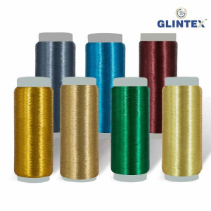 Chappat / Flat Jari and Metallic Yarn Color Antic-401 - View 3  - Metallic Yarn 